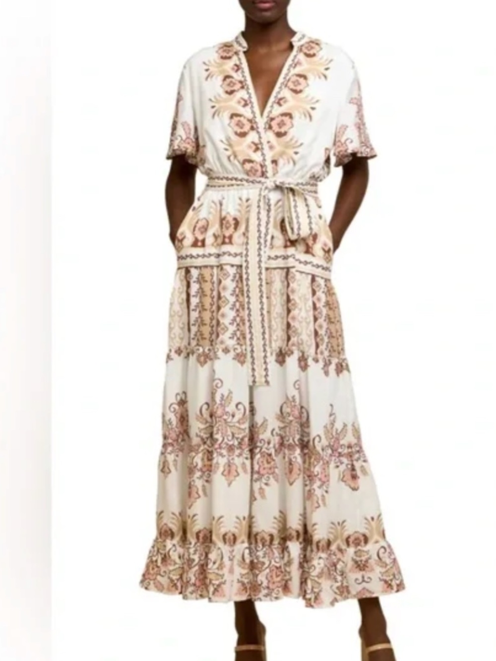NWT Ciebon Thessa Printed Maxi Dress, Medium